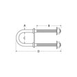 Attwood Bow Eye U-Bolt Stainless Steel 1/2-13 x 3-1/4"