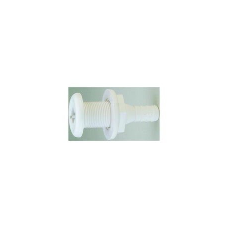 Attwood Thru Hull Connector For Hose, White - 5/8"