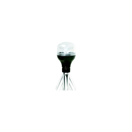 Attwood 5557P12A7 2NM LED All-Round Fold-Down Light with Lightarmor Base & Aluminum Pole, 12"