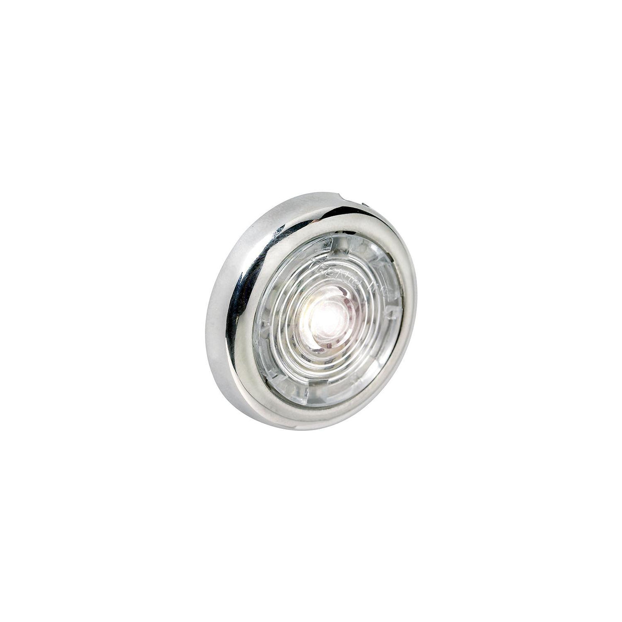 1-1/2" White Interior/Exterior Light w/SS Bezel