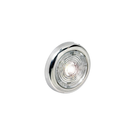1-1/2" White Interior/Exterior Light w/SS Bezel