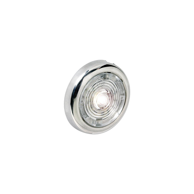 1-1/2" White Interior/Exterior Light w/SS Bezel