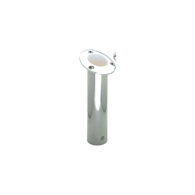 Attwood 66363W7 Rod Holder Flush Mount Stainless Steel 15 Degree White Open End