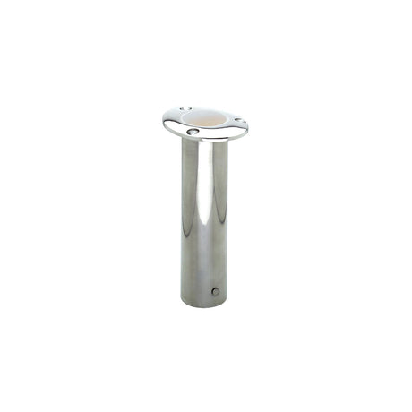 Attwood 66364W7 Rod Holder Flush Mount Stainless Steel 0 Degree White Open End