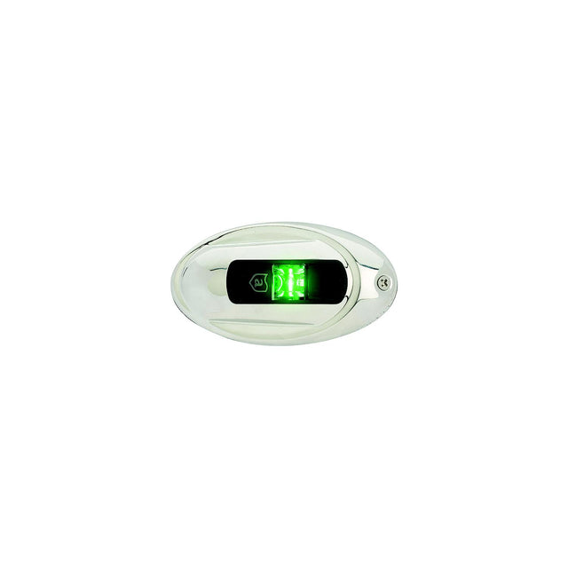 Attwood NV4012SSG7 LightArmor LED Vertical Surface Mount Starboard Side Light, Oval