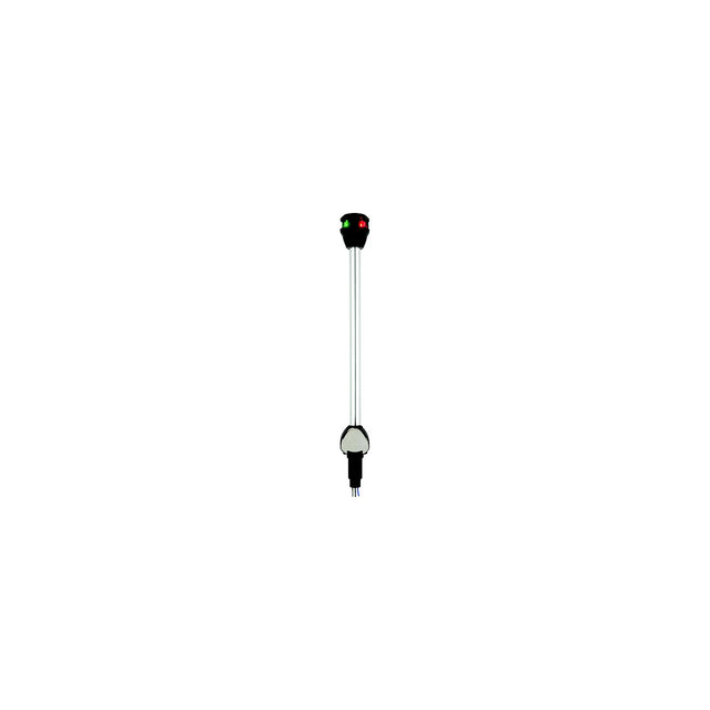 Attwood LightArmor Bi-Color LED Navigation Pole Light, 14" Straight w/Task Light
