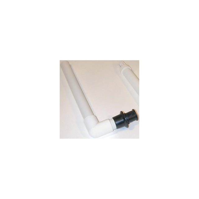 T-H Marine Push In Overflow Drain Tube 90 Degree First All T-H 1-1/2" Thru Hulls, 18" L With Screen