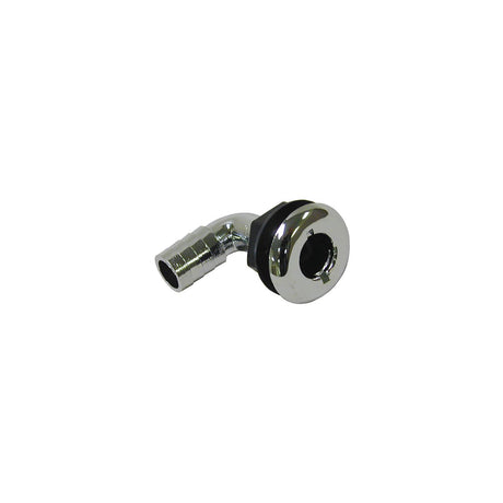 T-H Marine Brite Plate Chrome Plated 90 Degree Thru Hull For Hose