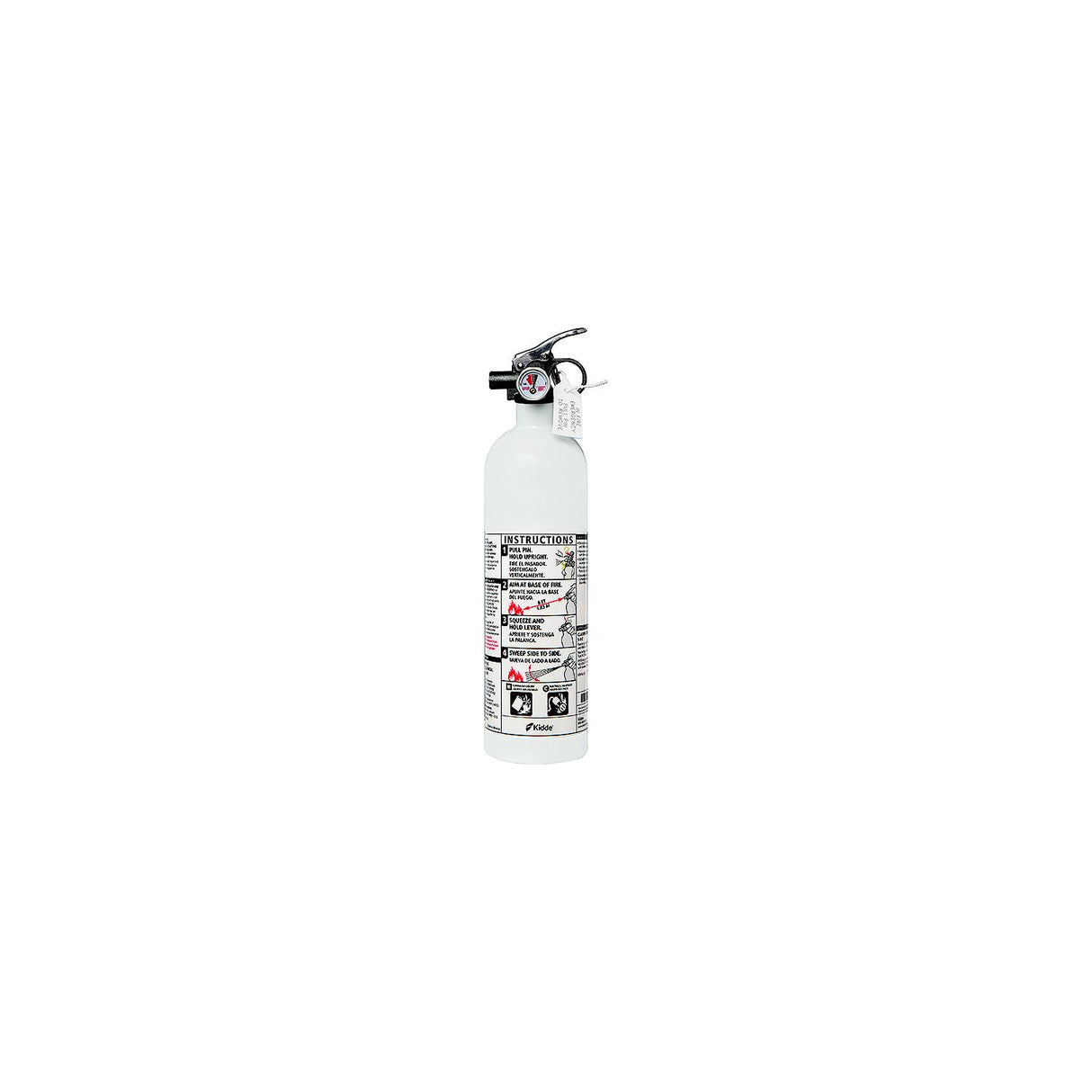 Kidde 21028230 Basic Fire Extinguisher, White 5 BC Pindicator