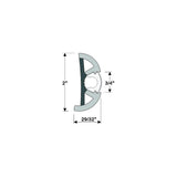 Taco V119990BBK802 Suproflex Rub Rail Kit, Medium, 80', Black/Chrome