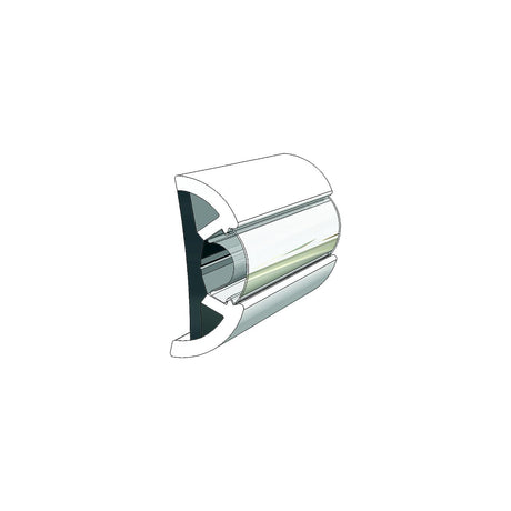 Taco V119990WCM602 Suproflex Rub Rail Kit, Medium, 60', White/Chrome