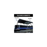 Taylor 2021013744 Bimini Extension For Sureshade® Power Bimini , 92" W x 91"L extended, Black