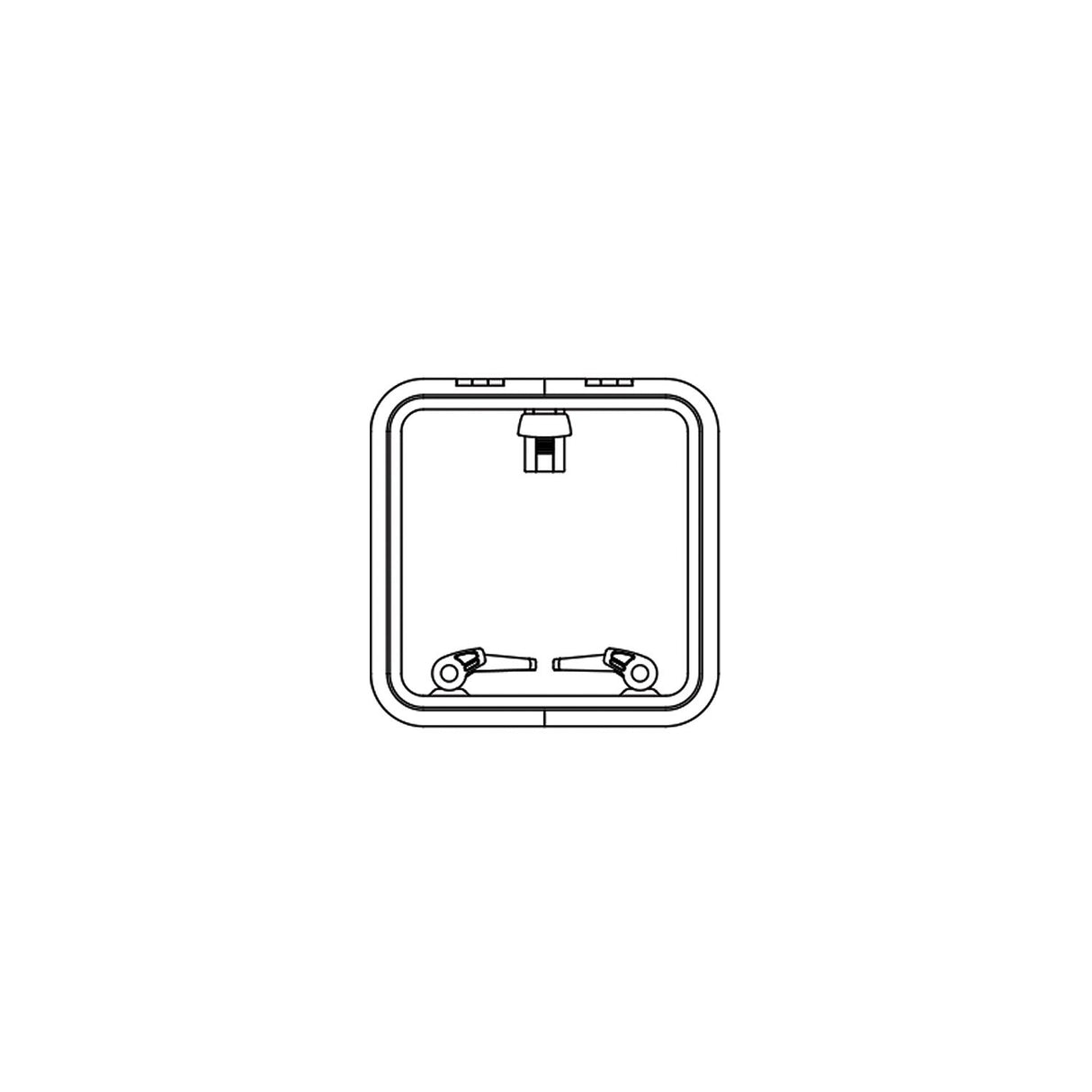 Lewmar 39944030 Low Profile Size 44 Rectangular Self Supporting Hatch