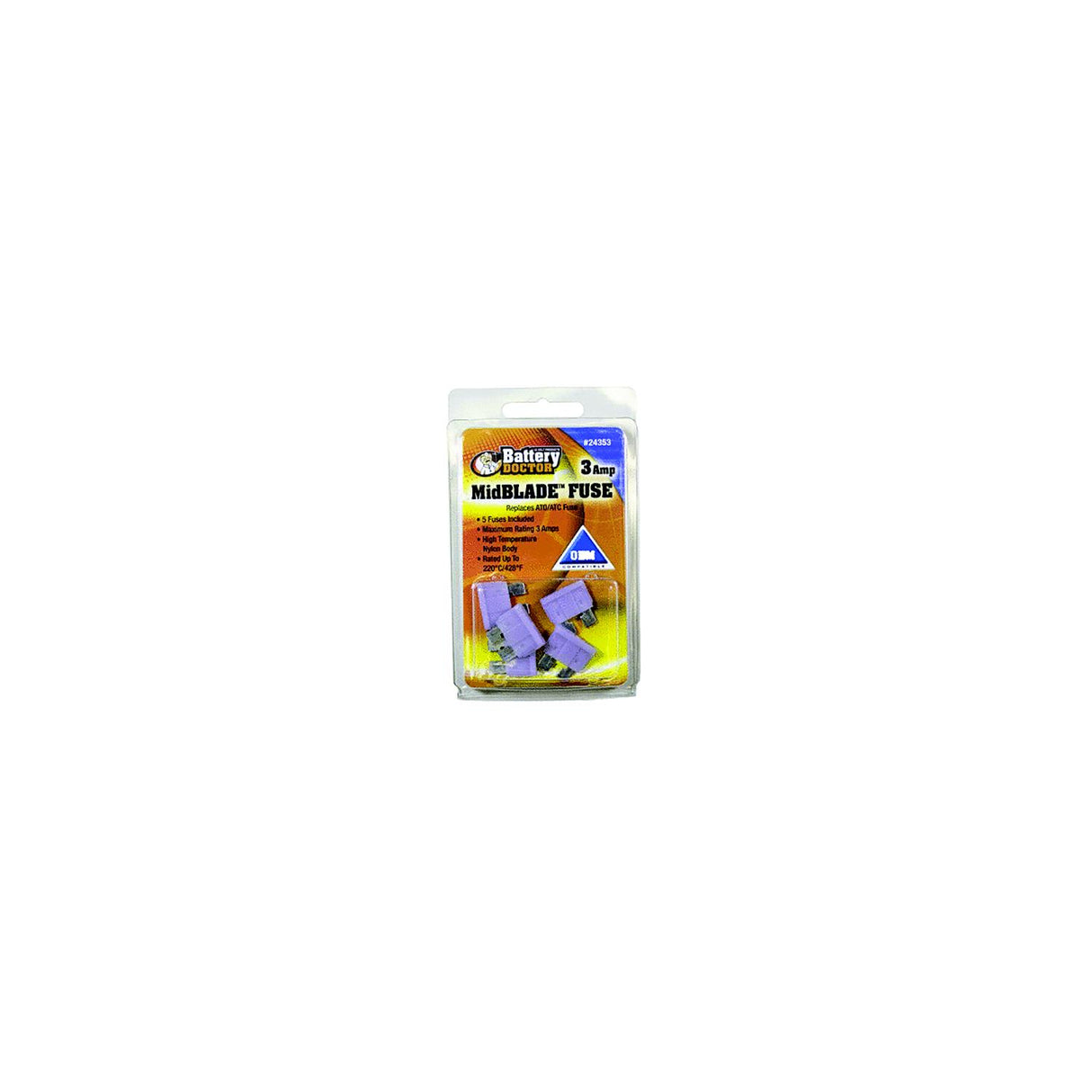 Battery Doctor Midblade™ ATO/ATC Fuses, 3A, 5/Pk