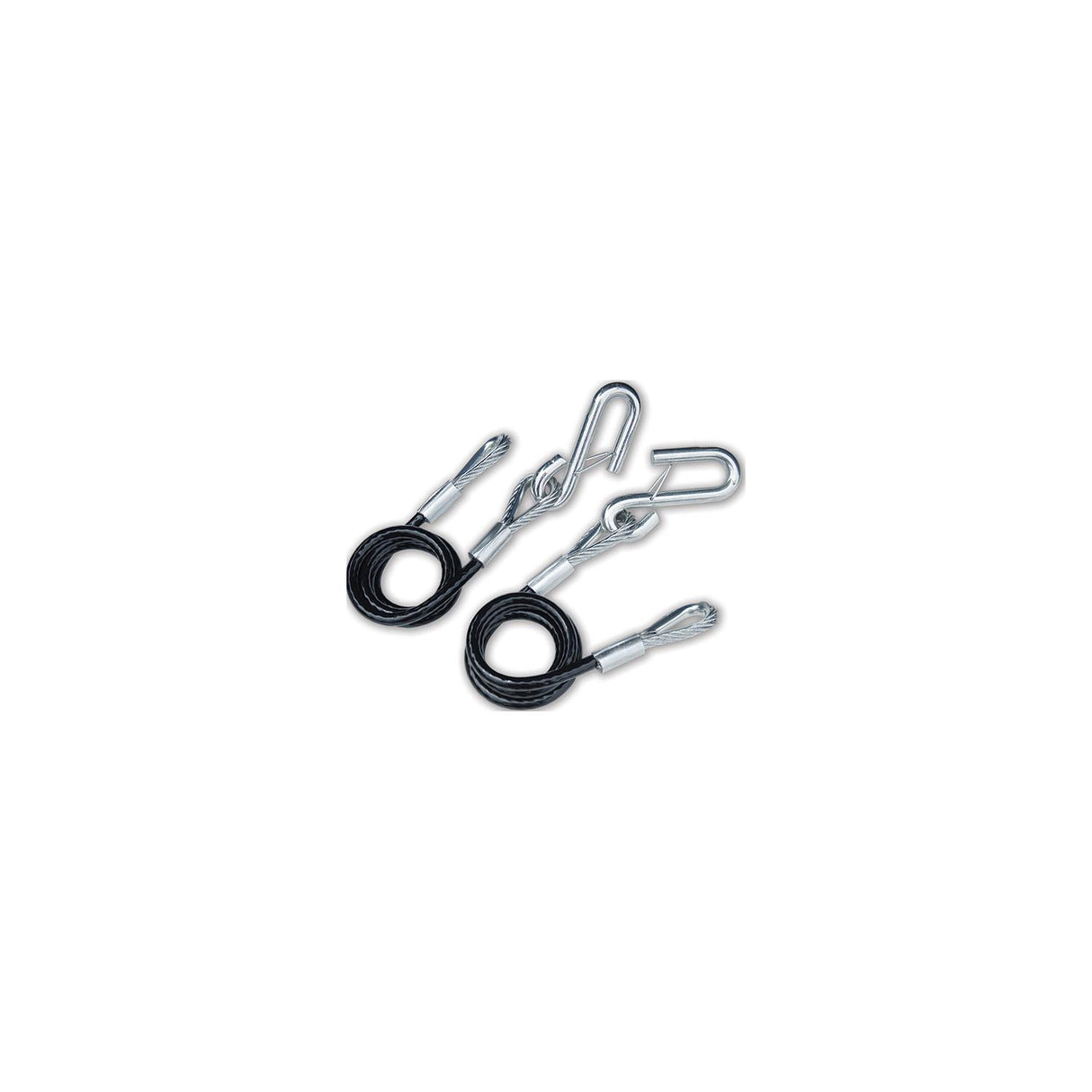 Tie Down Engineering 59537 36" Black Vinyl Jacketed Hitch Cables With "S" Hooks - Sold as Pair