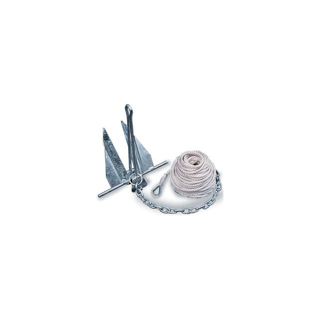 Tie Down Engineering Quik-Set Hooker Anchor Kit Includes Anchor, Anchor Line, Chain and (2)  Shackles