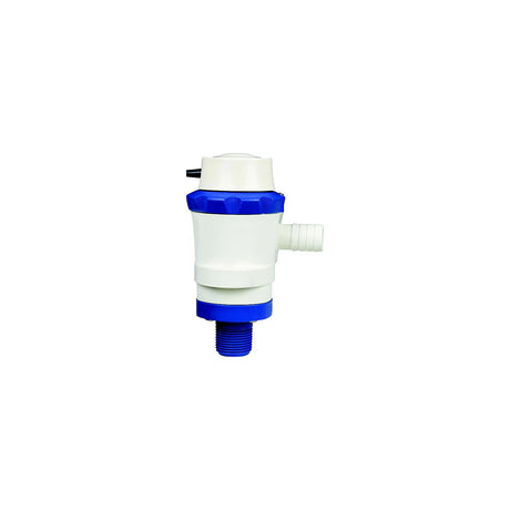 Shurflo 357-106-10 Anti-Airlock 12V 1100 GPH White & Blue Piranha Ballast Pump