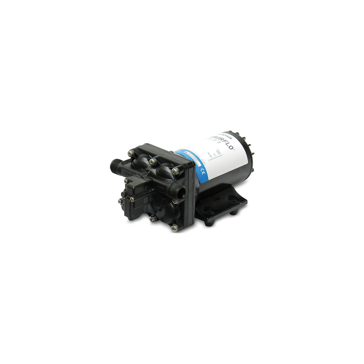 Shurflo Blaster II Black 45 PSI 3.5 GPM Washdown Pump 9" x 5" x 4 1/8"