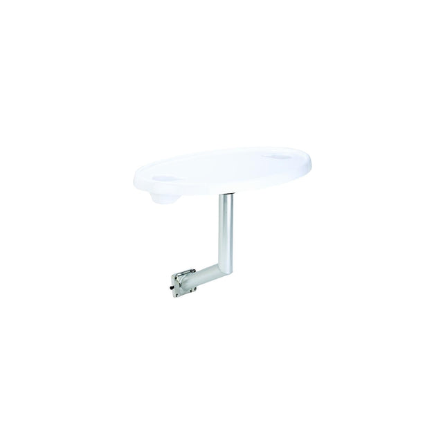 Oval Acrylic Table, Side Mt.