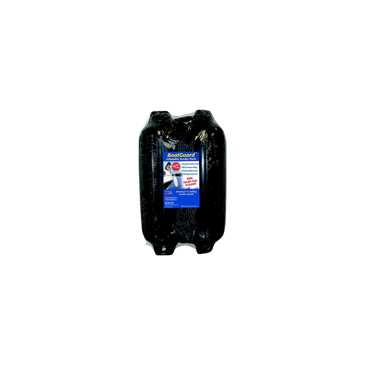Taylor 2Pk Boatguard Fenders W/Fender Line, Black, 5" x 18"