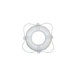Taylor Vinyl Coated Foam Life Ring, 20" White w/White Rope, 1/case