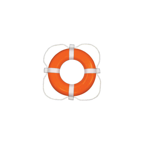 Taylor Vinyl Coated Foam Life Ring, 24" Orange w/White Rope, 6/case