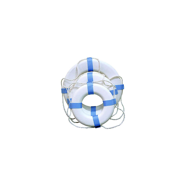 Taylor 17" Decorative Ring Buoy, White/Blue (Not a Life Saving Device)