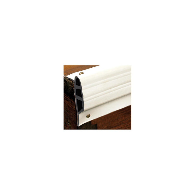 White, Medium Double Molded Vinyl Dock Edging. 10' Straight