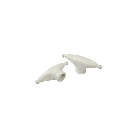 Taylor Rubber Spreader Boots - White (Sold in Pairs)