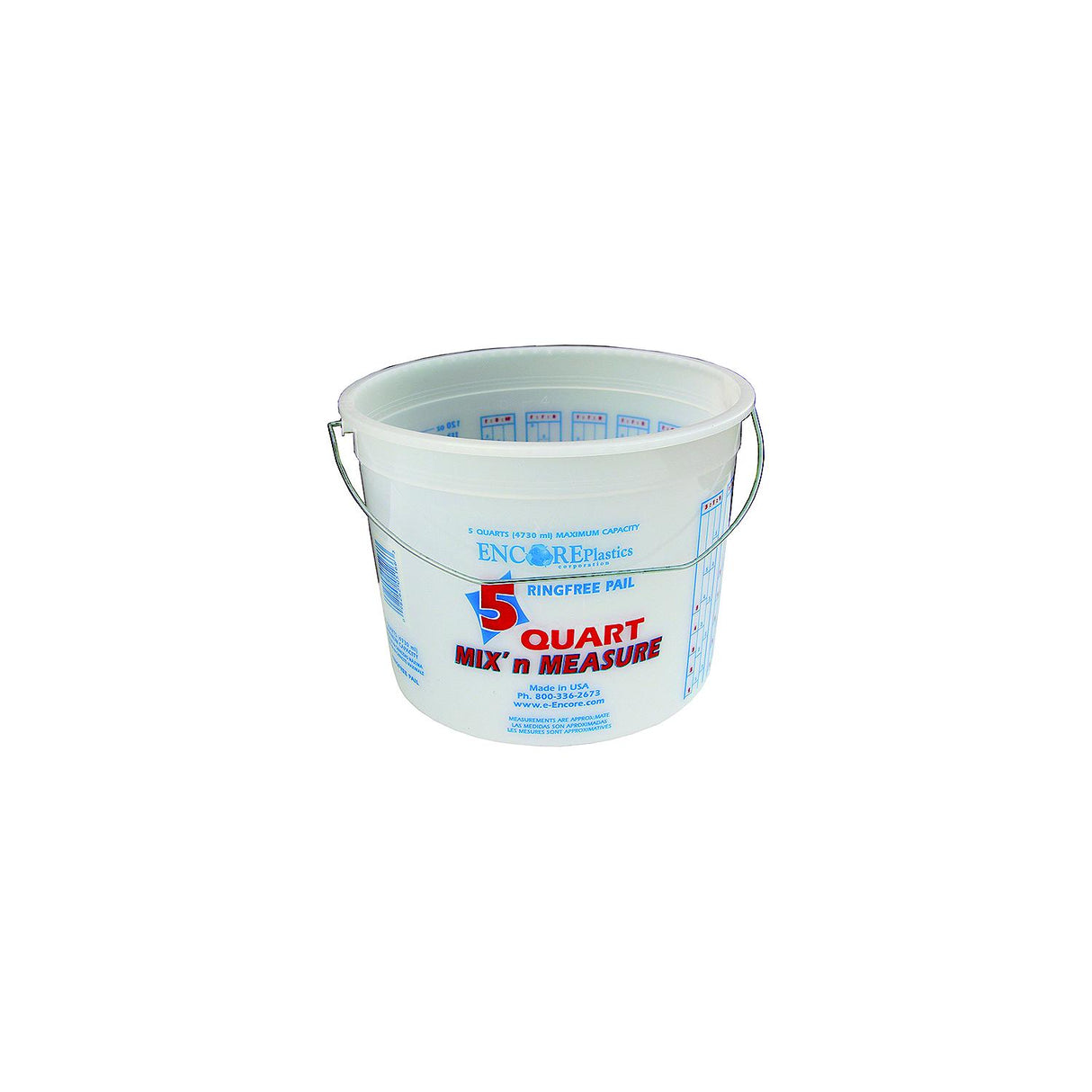 Plastic Pail 5 Qt. w/Ring