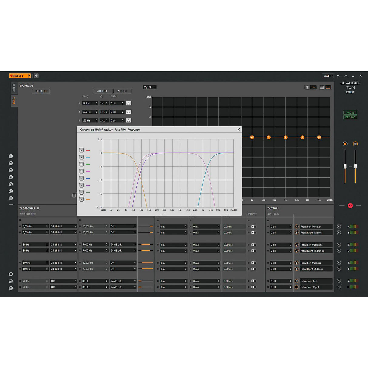 JL Audio 010-03166-00 TwK® System-tuning DSP Processor with 8-input and 8-output Channels (TwK-88)