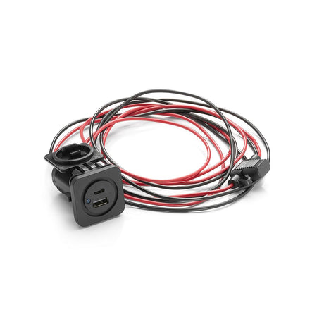 JL Audio 010-13623-00 Charging Jack for Panel-Mounting, 6' (1.8 m) (XMD-USBCA/CHG2X-PNL)