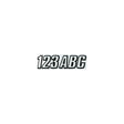 Hardline Series 800 Registration Kit, Block Style Solid Body With Bevel Effect, Contrasting Outline (Includes 4 Sets of 3" A-Z, 0-9)