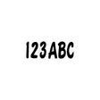 Hardline Series 200EC Registration Kit, Solid Color With Cursive Font (Includes 4 Sets of 3" A-Z, 0-9)