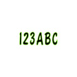 Hardline Series 200 Registration Kit, Cursive Font With Top to Bottom Color Gradations (Includes 4 Sets of 3" A-Z, 0-9)