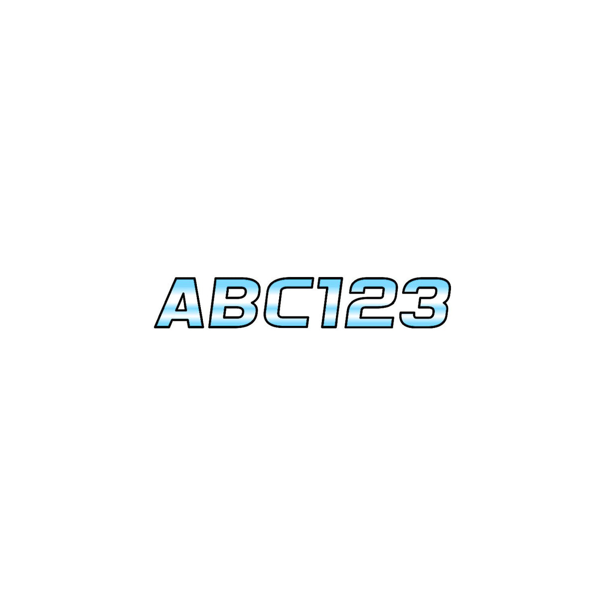 Hardline Series 700 Registration Kit, Solid Fill Colors With Black Outlines and Slanted European Font (Includes 4 Sets of 3" A-Z, 0-9)
