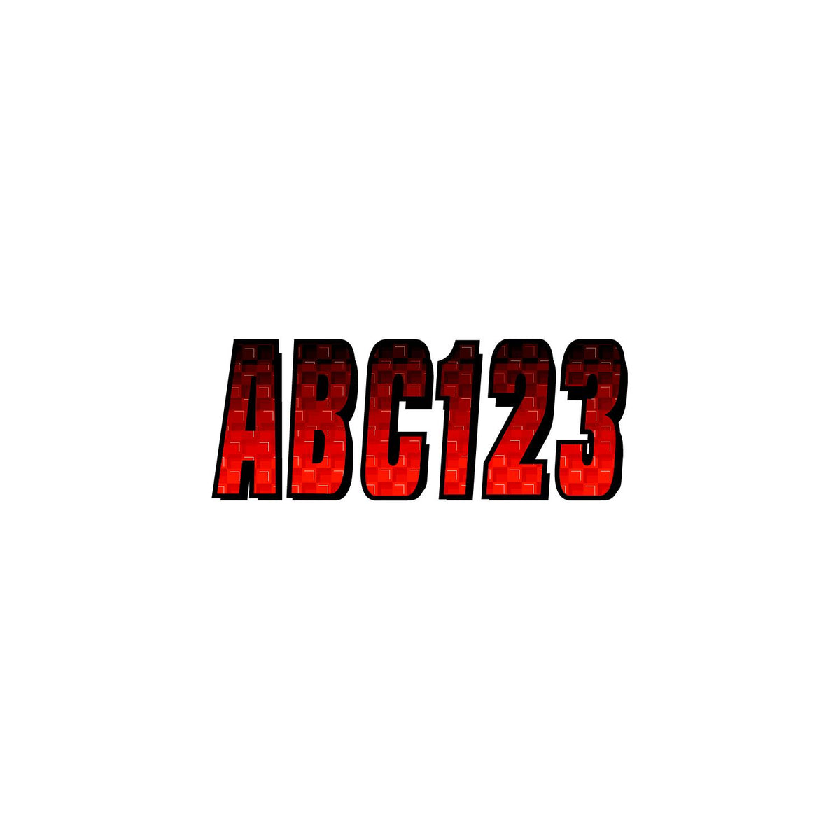 Hardline Series 300 Registration Kit, Carbon Fiber With Block Font and ...