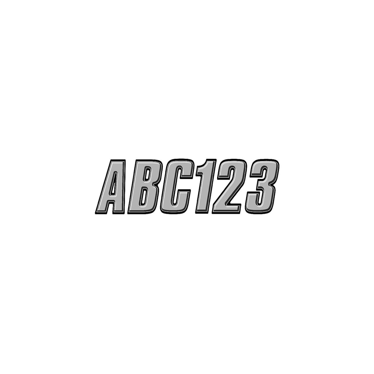 Hardline Series 800 Registration Kit, Block Style Solid Body With Bevel Effect, Contrasting Outline (Includes 4 Sets of 3" A-Z, 0-9)