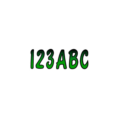 Hardline Series 200 Registration Kit, Cursive Font With Top to Bottom Color Gradations (Includes 4 Sets of 3" A-Z, 0-9)