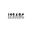 Hardline Series 200 Registration Kit, Cursive Font With Top to Bottom Color Gradations (Includes 4 Sets of 3" A-Z, 0-9)