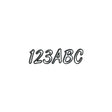 Hardline Series 400 Registration Kit, Smooth Cursive Font With Left to Right Color Gradation (Includes 4 Sets of 3" A-Z, 0-9)