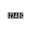 Hardline Series 200EC Registration Kit, Solid Color With Cursive Font (Includes 4 Sets of 3" A-Z, 0-9)