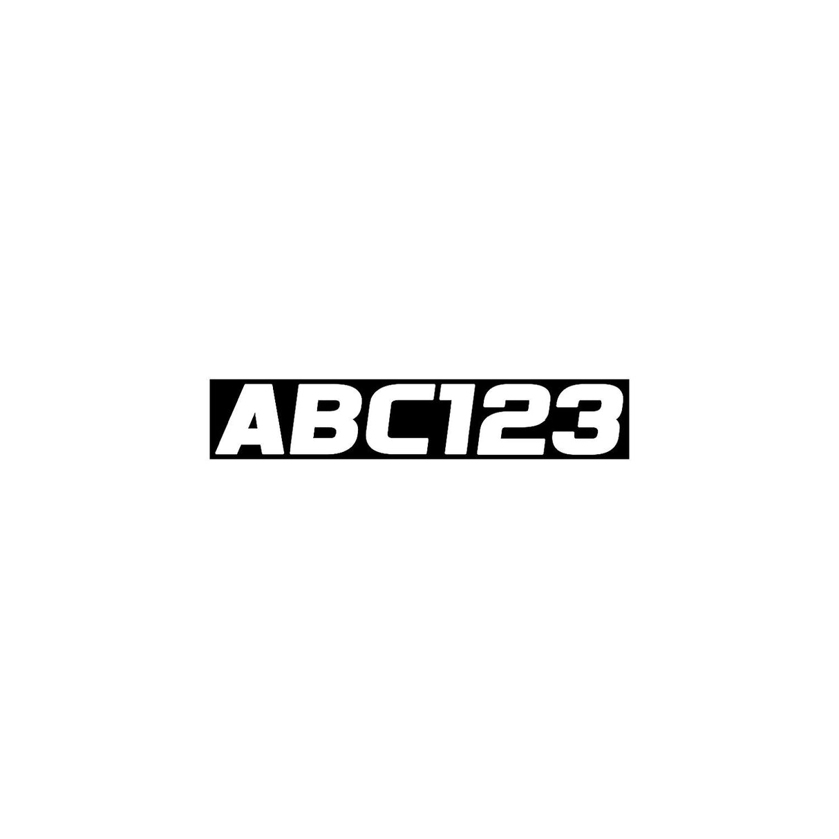 Hardline Series 700EC Registration Kit, Solid Fill Colors With Black Outlines and Slanted European Font (Includes 4 Sets of 3" A-Z, 0-9)