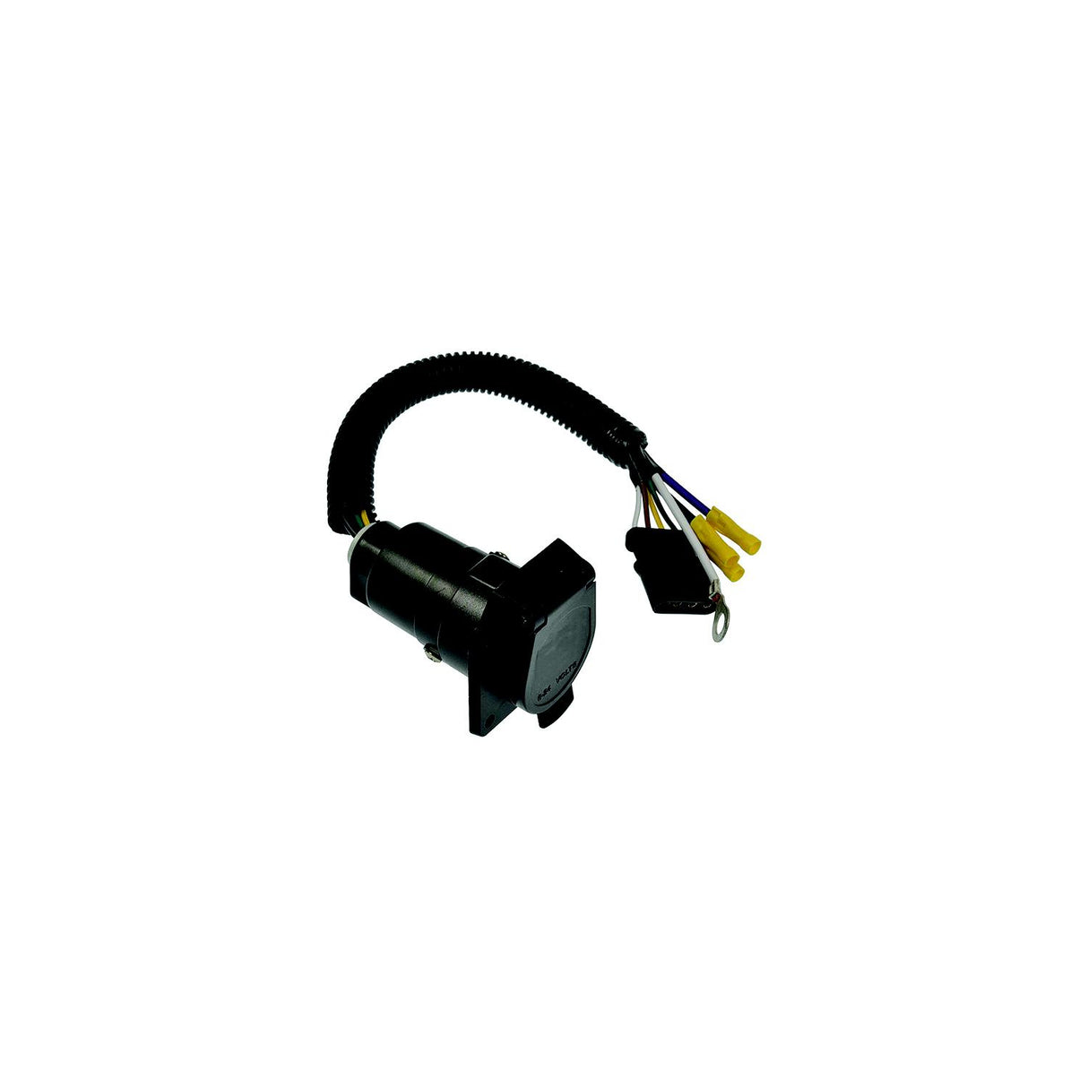 Pollak 4WF-600V 4-Way Flat to 7-Blade RV Type Adapter w/ Leads