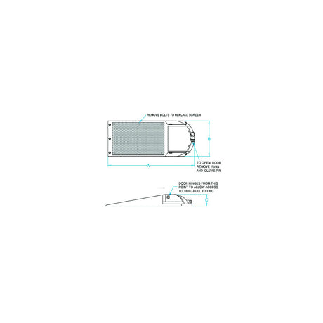 Groco APHS30001 APHS Series External Hull Strainer w/Access Door