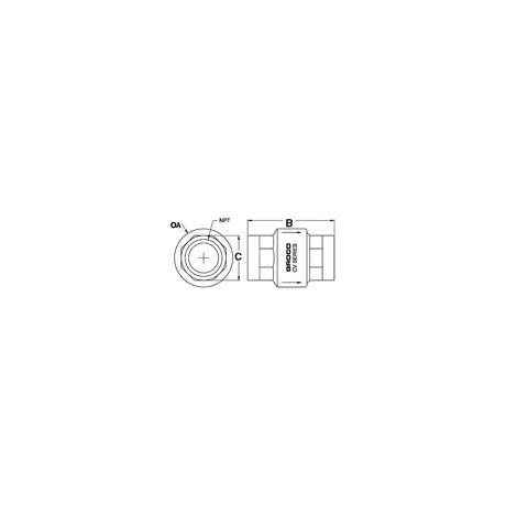Groco CV Bronze In-Line Check Valve