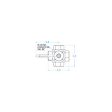 Groco FV-550L Bronze 5-Way Tank Selector Valve 1/2" Full Flow
