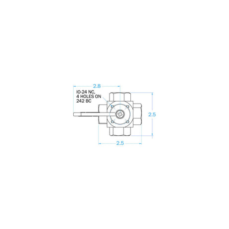 Groco FV-550L Bronze 5-Way Tank Selector Valve 1/2" Full Flow