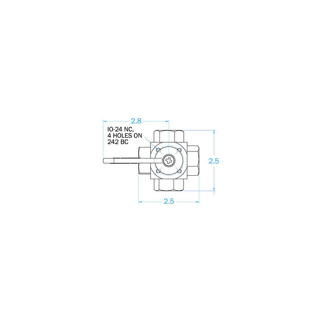 Groco FV-550L Bronze 5-Way Tank Selector Valve 1/2" Full Flow