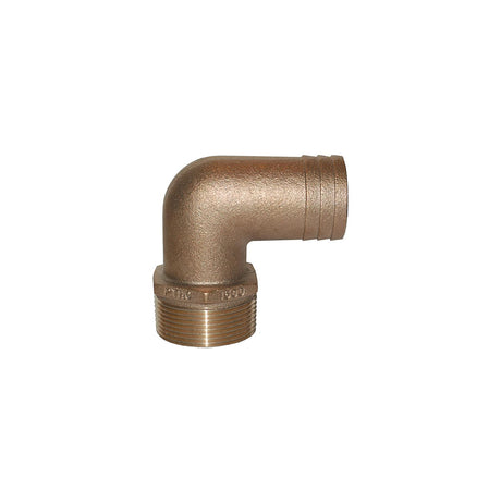 Groco PTHC Bronze Standard Flow 90° Pipe-To-Hose Adapter With NPT Thread